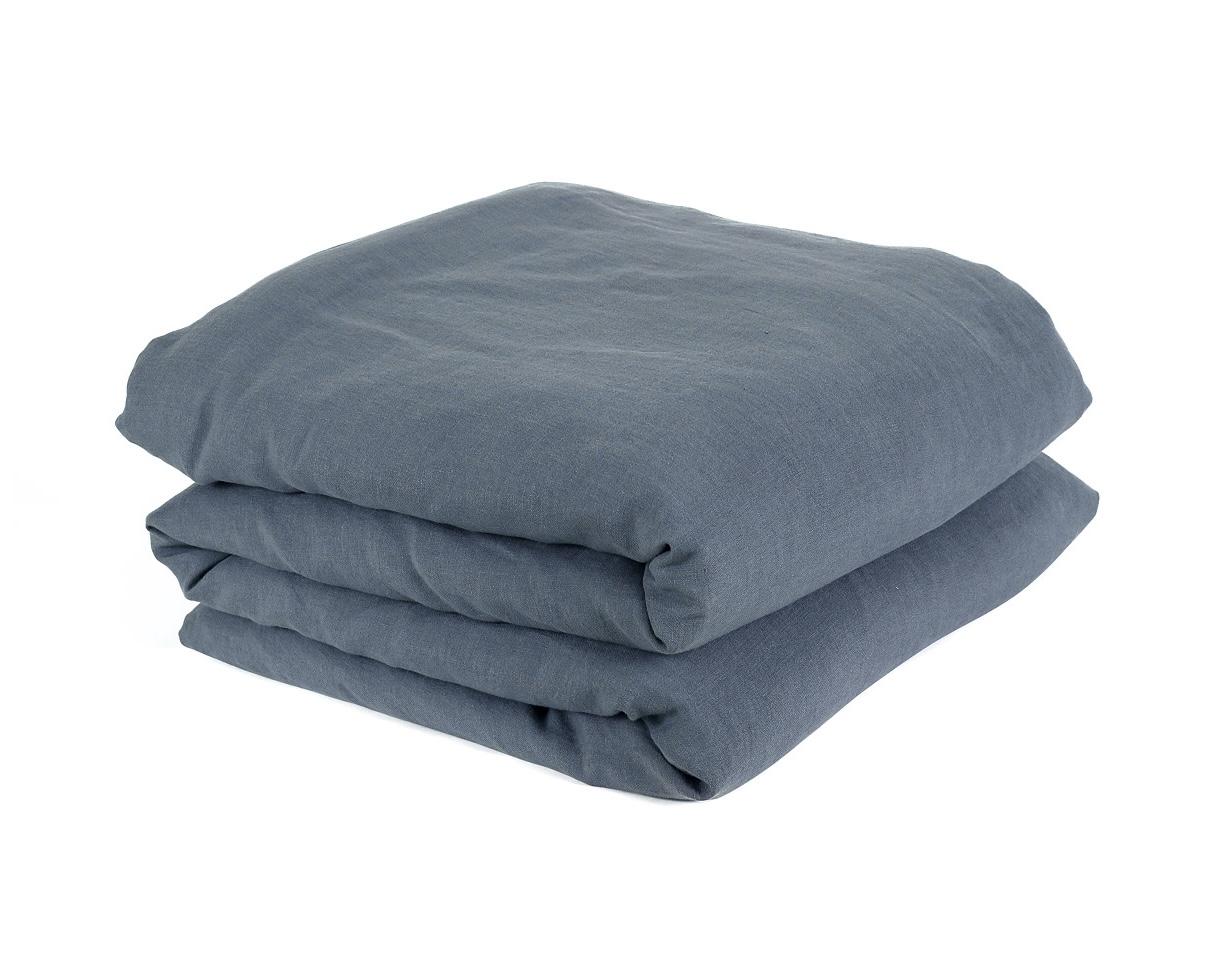 100% Linen duvet cover Blue Tea - Couleur Chanvre