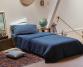 Housse de couette en lin 100% Bleu du Japon - Couleur Chanvre