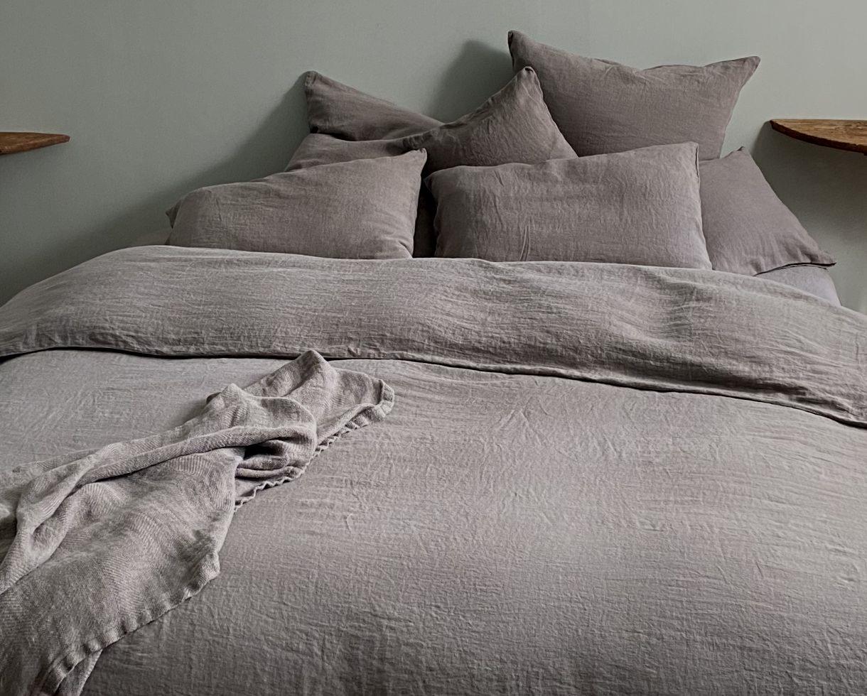 Housse de couette en lin 100% Baie d'Along - Couleur Chanvre
