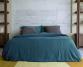 100% Linen duvet cover Austral Blue - Couleur Chanvre
