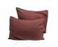 Taie d'oreiller en lin 100% Ocre Rouge - Couleur Chanvre