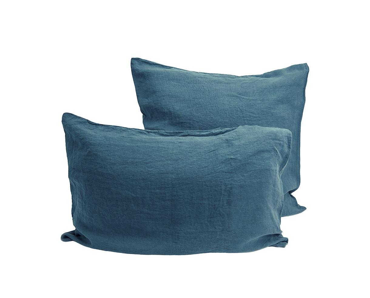 100% Linen pillowcase Austral Blue - Couleur Chanvre
