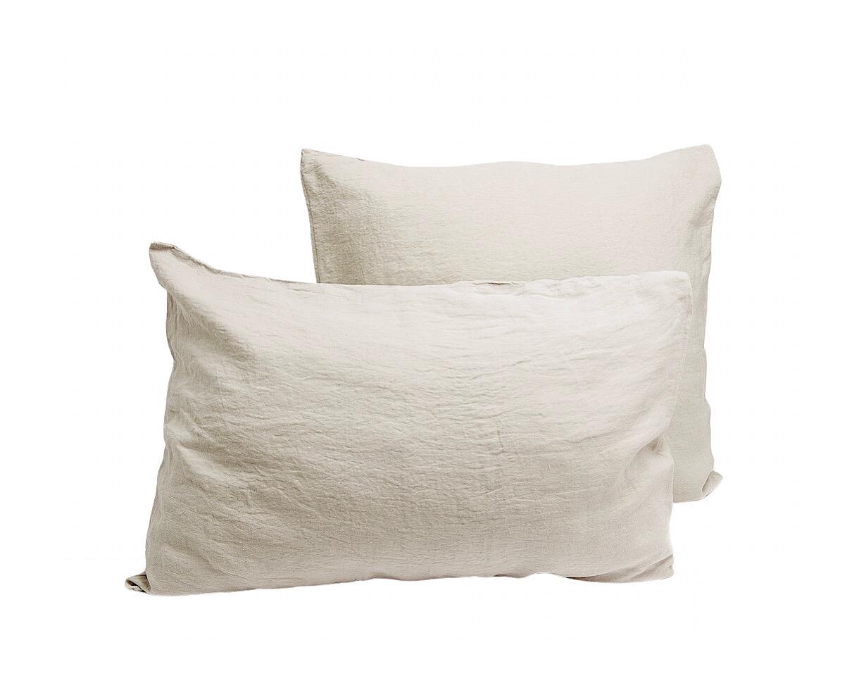 100% Linen pillowcase Pearl Grey - Couleur Chanvre