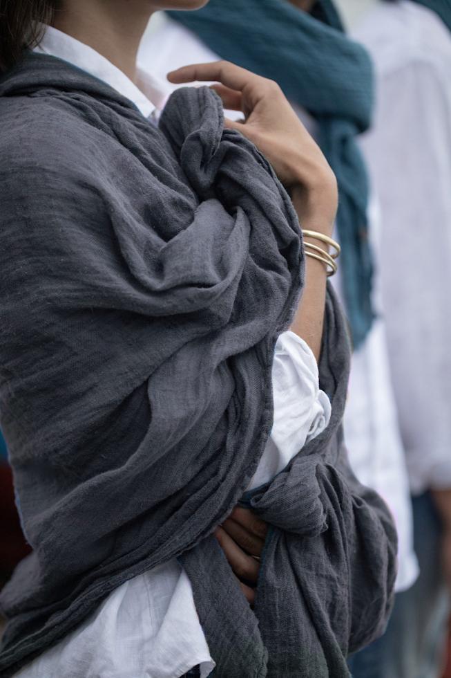 Stole Anthracite - Couleur Chanvre