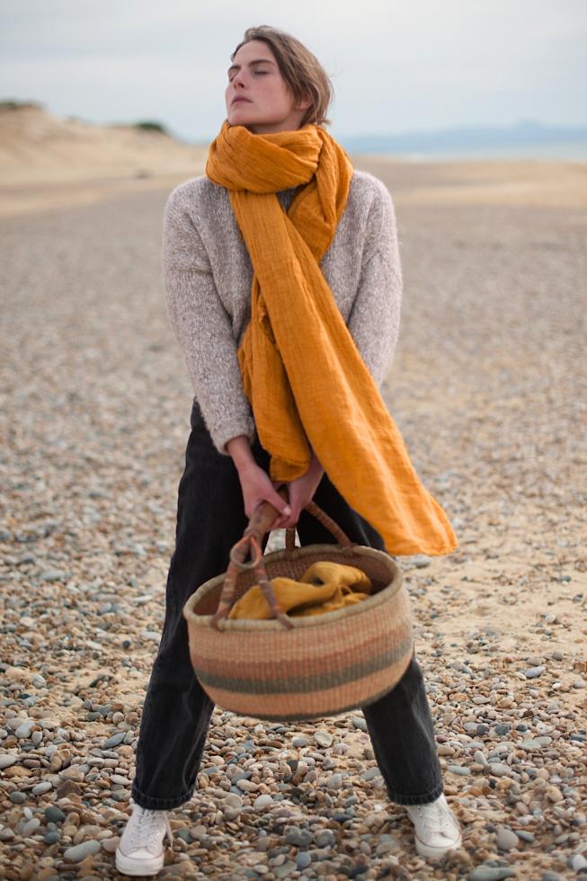 Etole en Chanvre pur Ambre - Couleur Chanvre