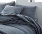 Drap housse en lin 100% Thé bleu - Couleur Chanvre