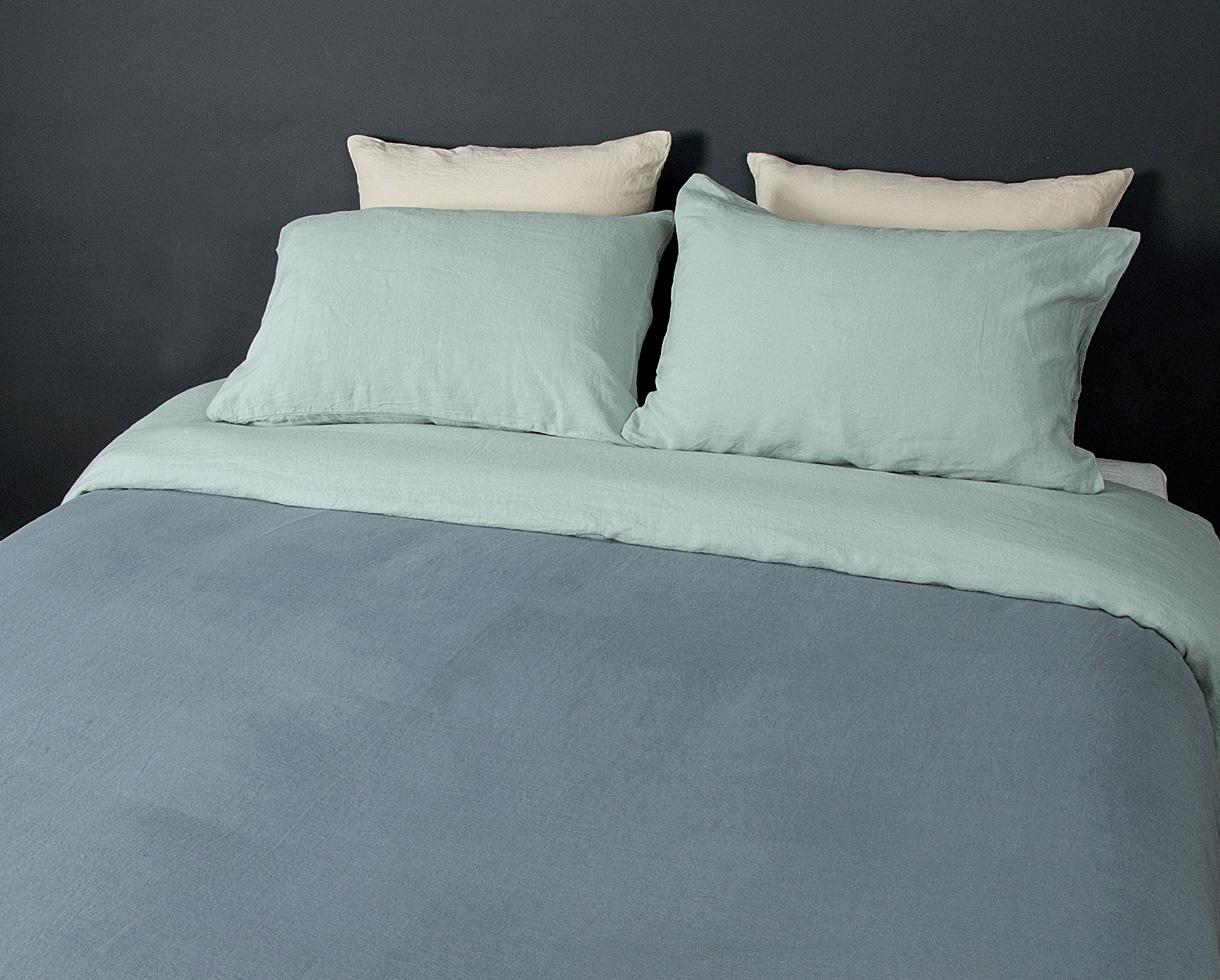 Two Tone Hemp Duvet Cover Couleur Chanvre