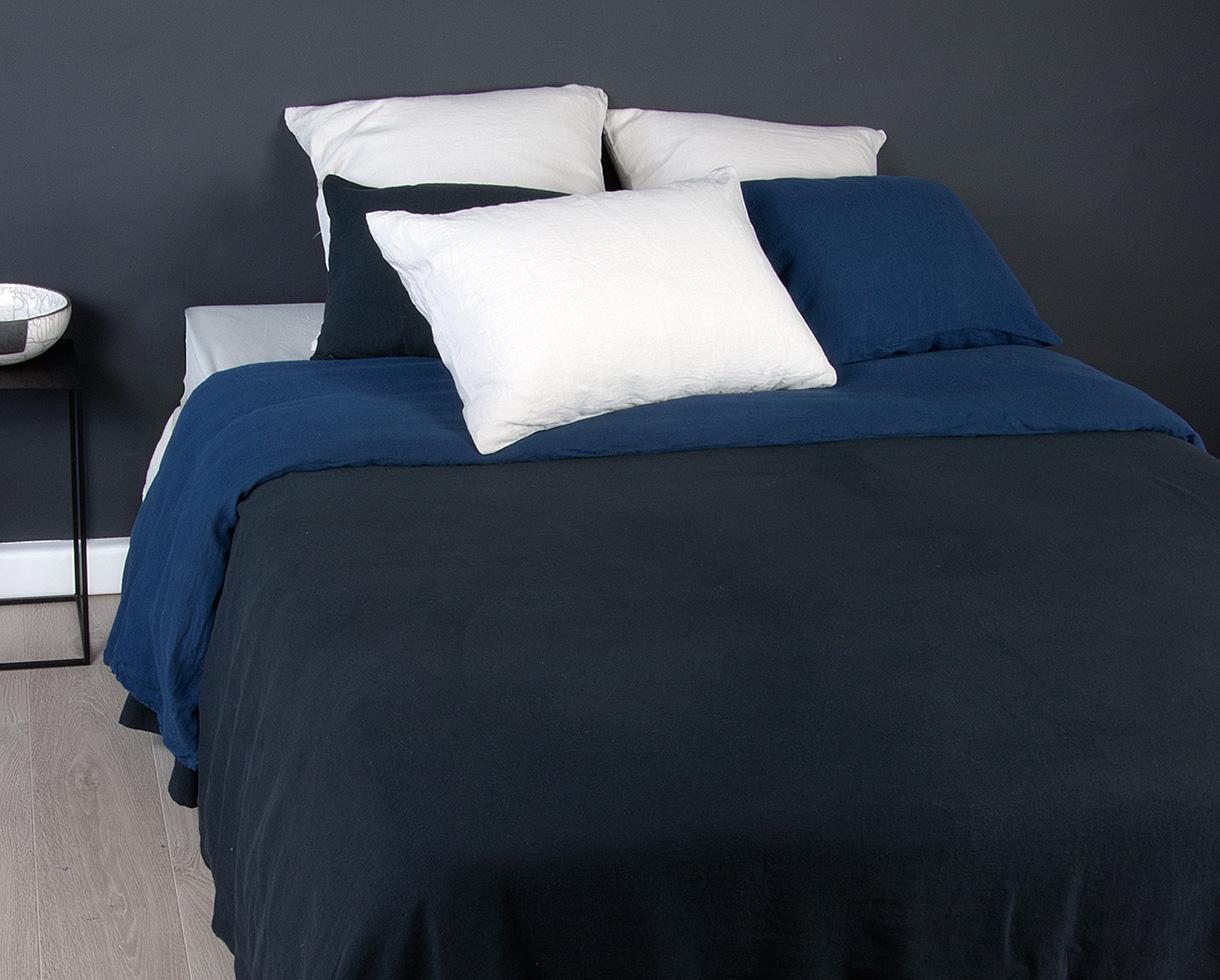 Housse de couette en chanvre bicolore - Couleur Chanvre