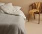 Housse de couette chanvre pur bicolore Blanc de chaux / Gris Perle - Couleur Chanvre