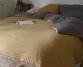 Two-tone hemp duvet cover Cumin / Halong Bay - Couleur Chanvre