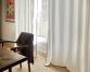 270g/m² Linen Curtain with black bias White Limestone - Couleur Chanvre