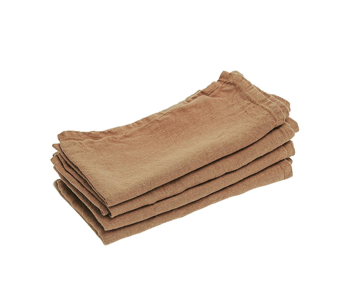 Serviette de table en lin Camel - Couleur Chanvre