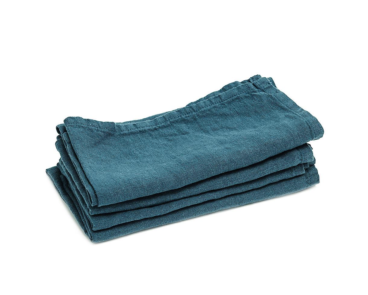 Serviette de table en lin Bleu du Sud - Couleur Chanvre