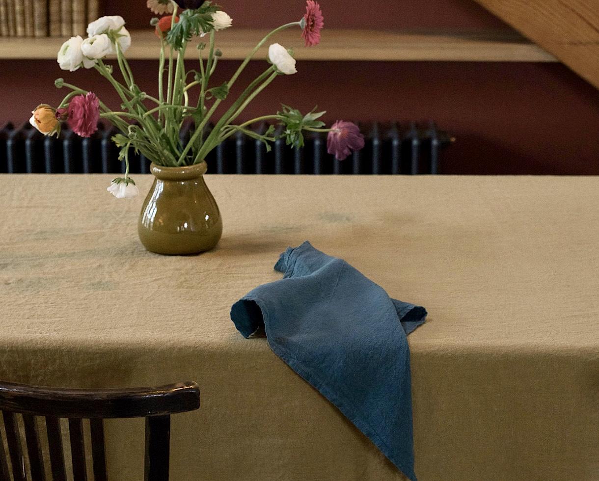 Serviette de table en lin Bleu du Sud - Couleur Chanvre
