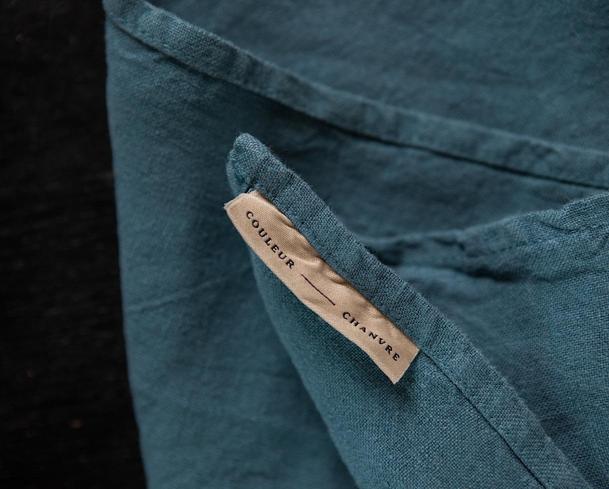 Serviette de table en lin Bleu du Sud - Couleur Chanvre