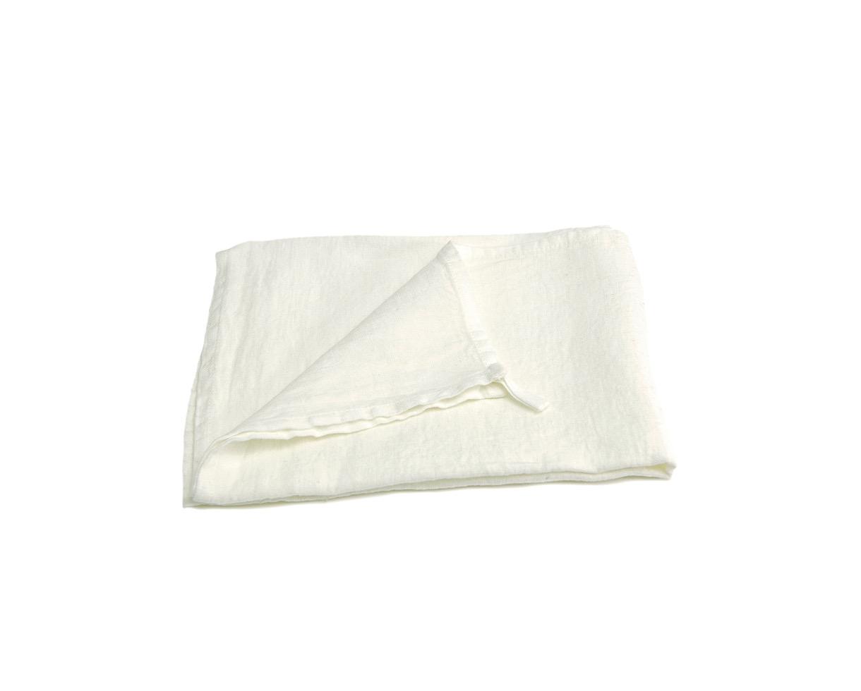 Linen tea towel White Limestone - Couleur Chanvre