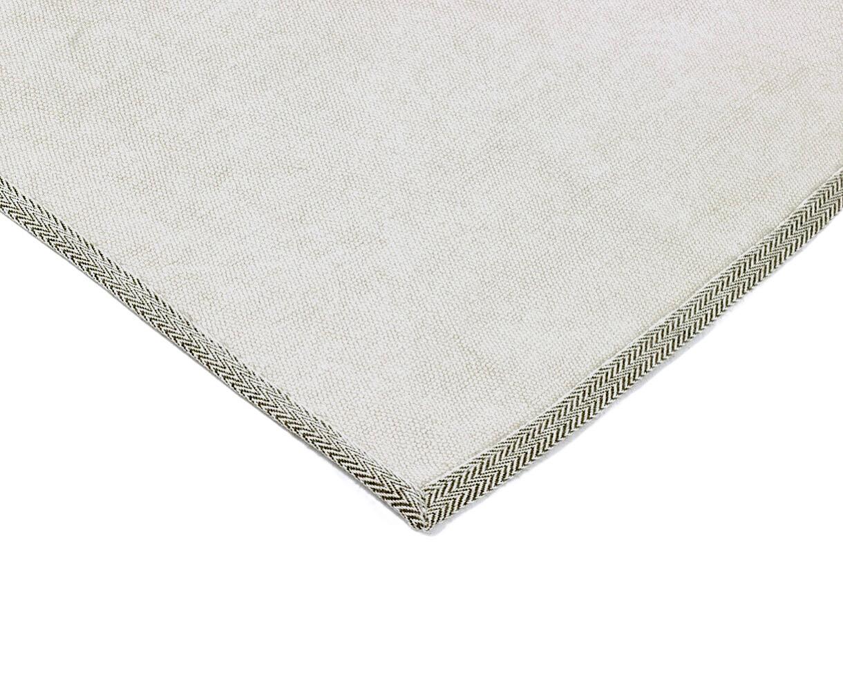 Tapis en Lin Blanc de chaux - Couleur Chanvre