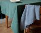 Linen tea towel with lace Blue Tea - Couleur Chanvre