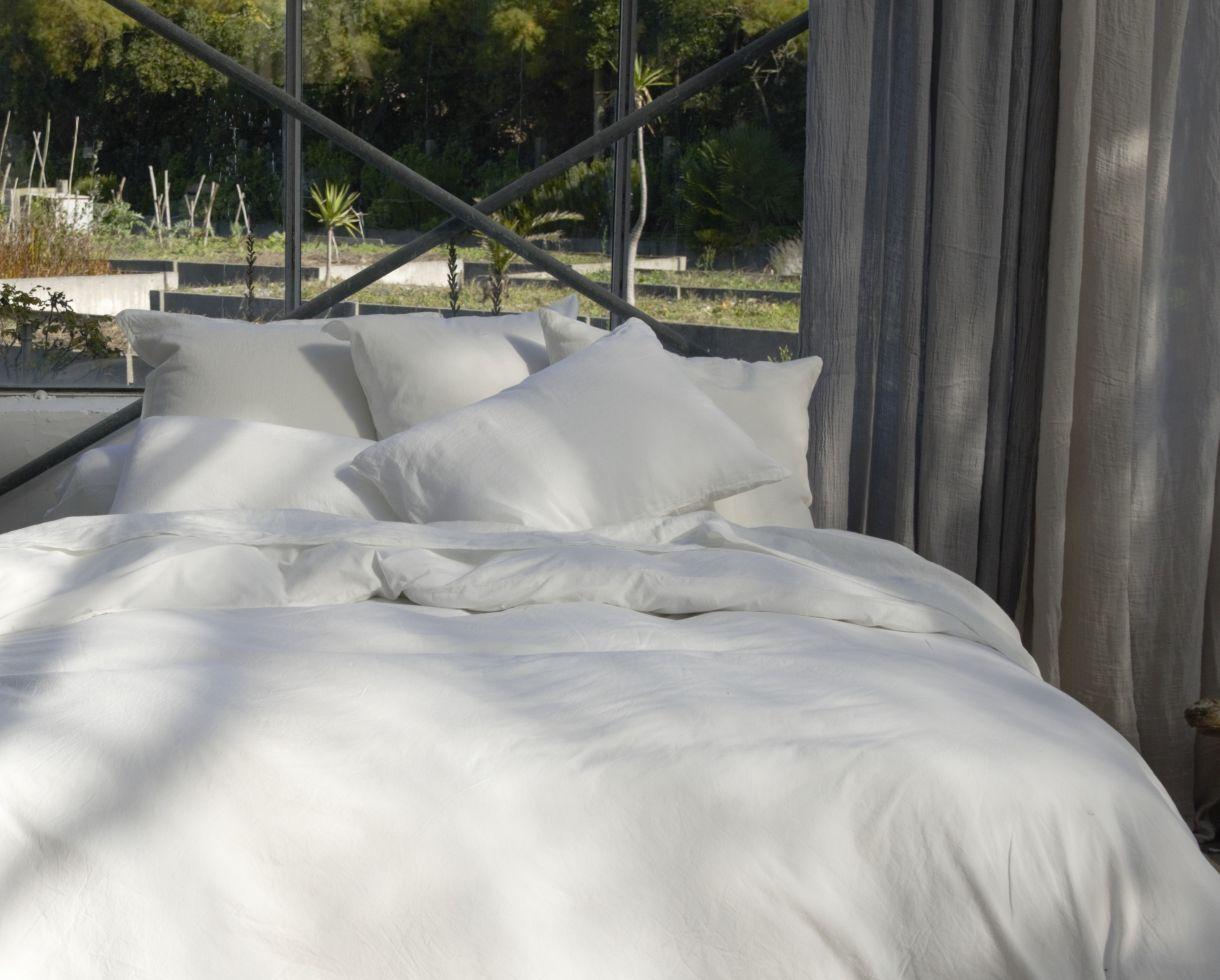 Housse de couette coton bio Craie - Couleur Chanvre
