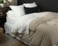 Drap plat coton bio Craie - Couleur Chanvre