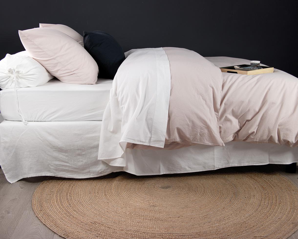 Bettuch aus Bio-Baumwolle Kreide - Couleur Chanvre