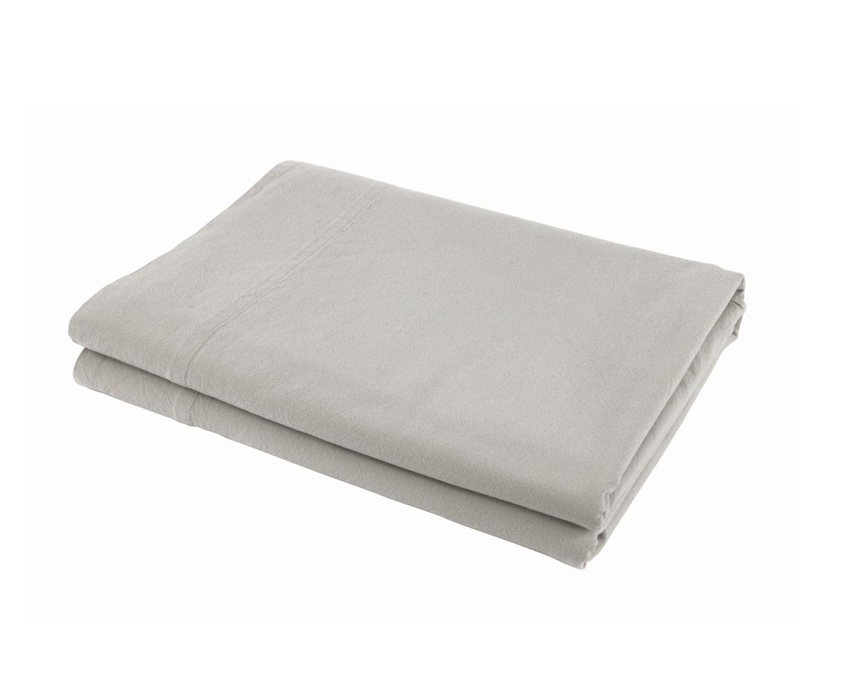 Drap plat coton bio Grès - Couleur Chanvre