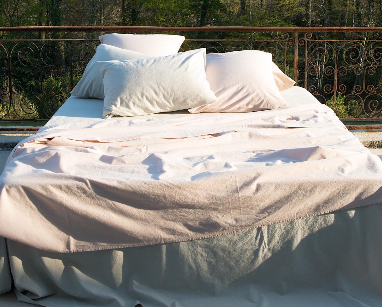 Drap housse coton bio Grès - Couleur Chanvre