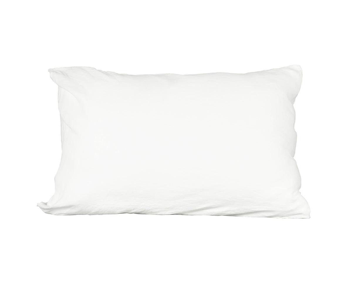 Organic cotton pillowcase Chalk - Couleur Chanvre