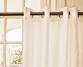270g/m² linen eyelet curtain White Limestone - Couleur Chanvre