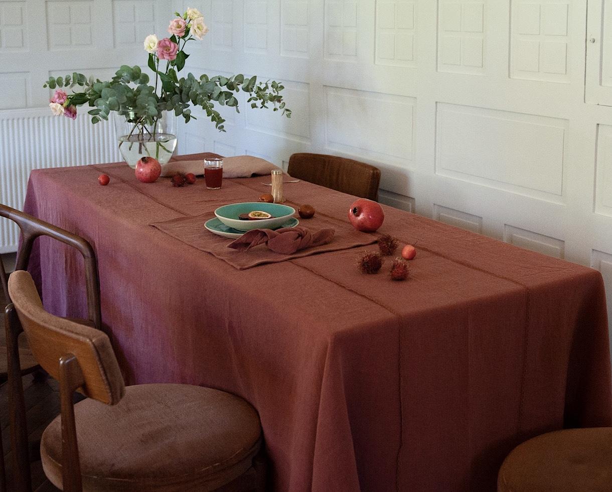 Set de table en lin 500 gr Ocre Rouge - Couleur Chanvre
