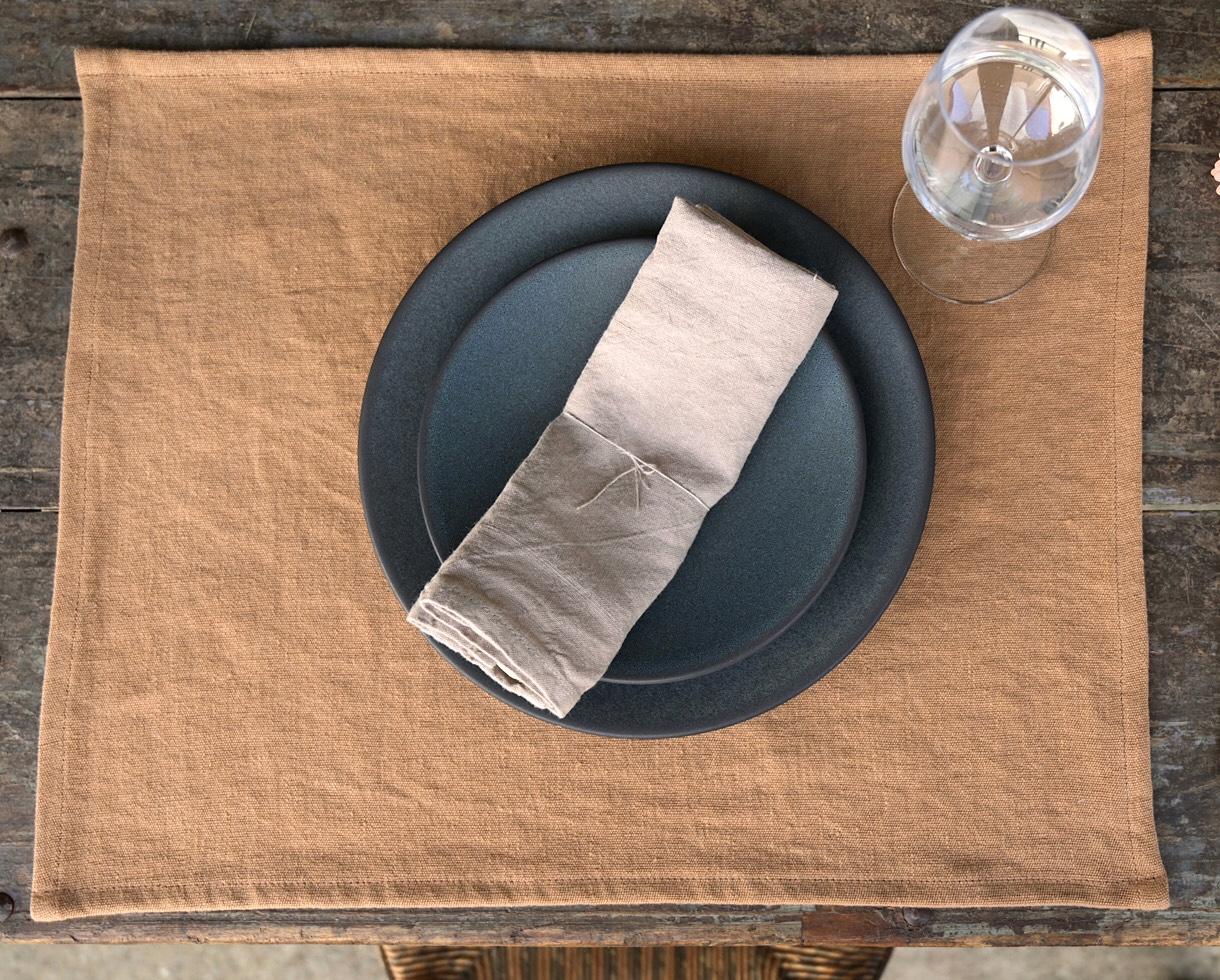 Set de table en lin 500 gr Camel - Couleur Chanvre