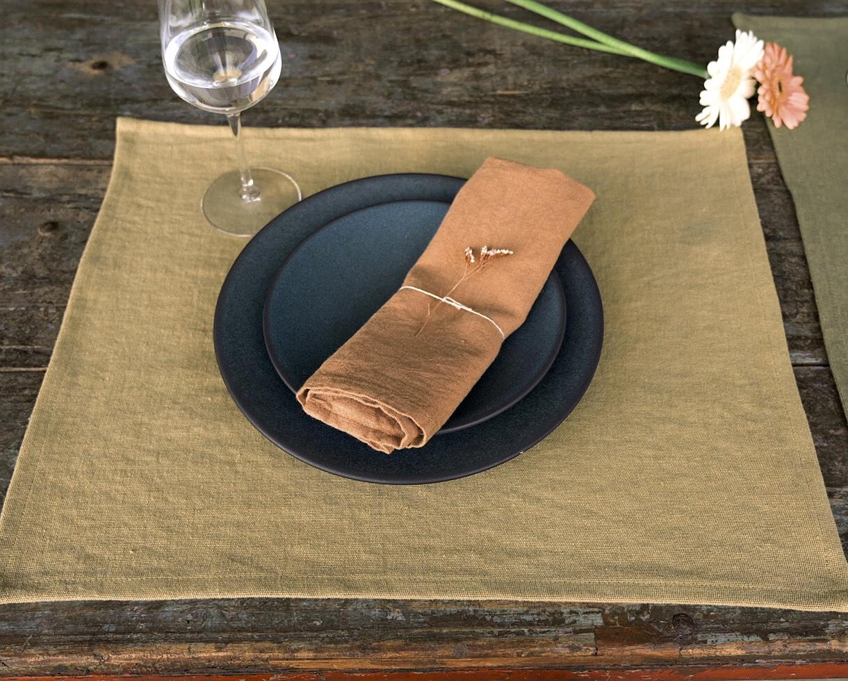 Set de table en lin 500 gr Tilleul - Couleur Chanvre