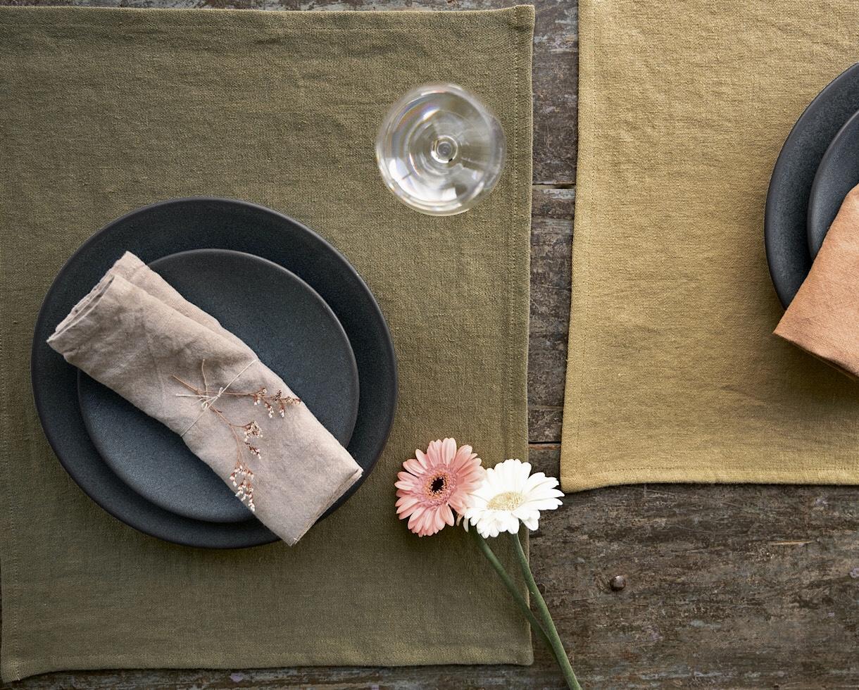Set de table en lin 500 gr Tilleul - Couleur Chanvre