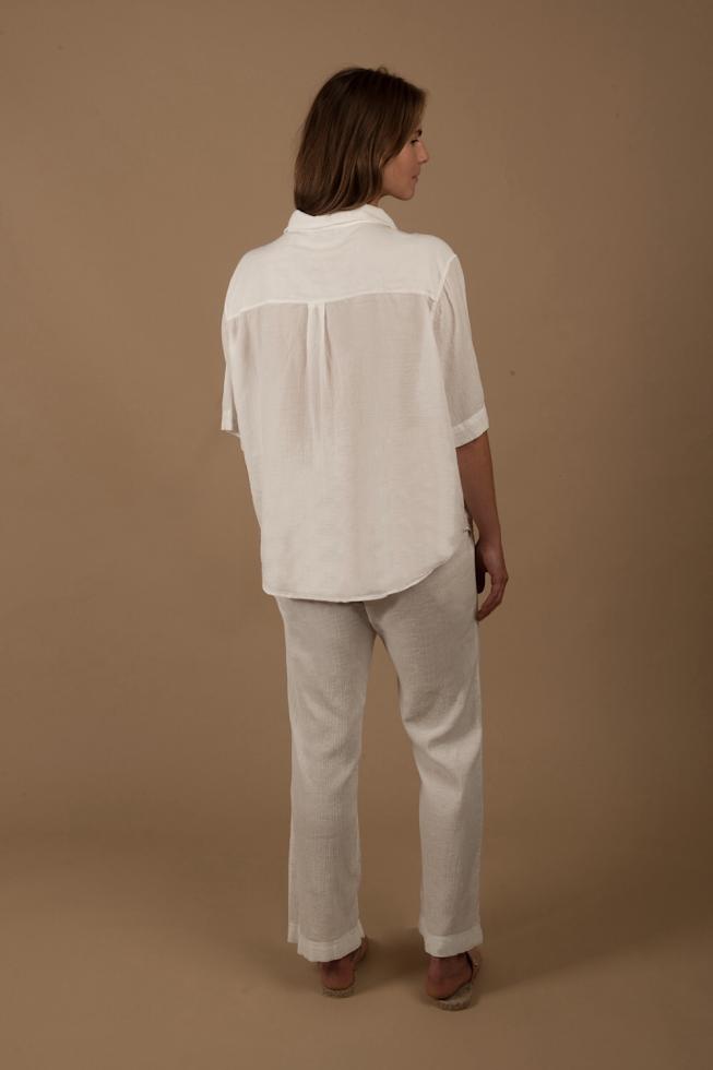 Pyjama Amelie Blanc de chaux - Couleur Chanvre