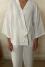 Veste kimono courte en chanvre Blanc de chaux - Couleur Chanvre