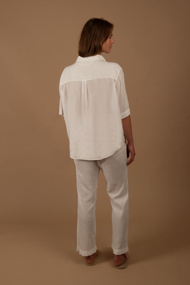Pantalones de pijama Blanco de cal - Couleur Chanvre