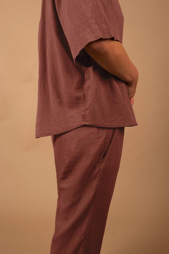 Pantalon de Pyjama Ocre Rouge - Couleur Chanvre