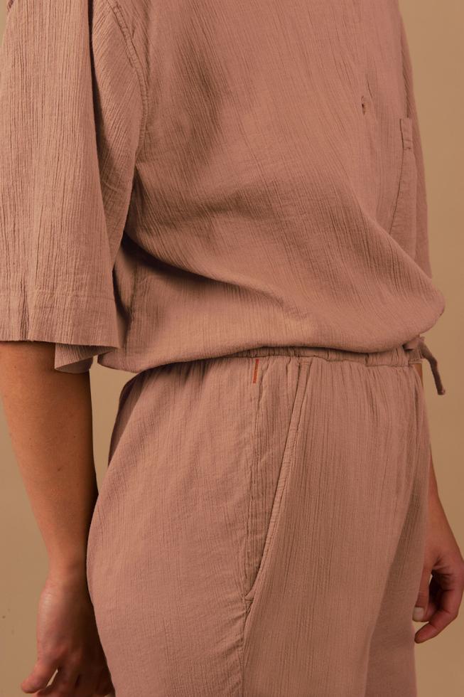 Pantalon de Pyjama Rose des sables - Couleur Chanvre