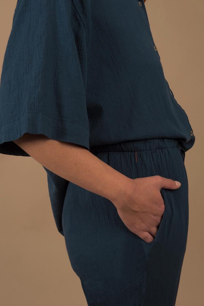 Pantalon de Pyjama Bleu du Japon - Couleur Chanvre