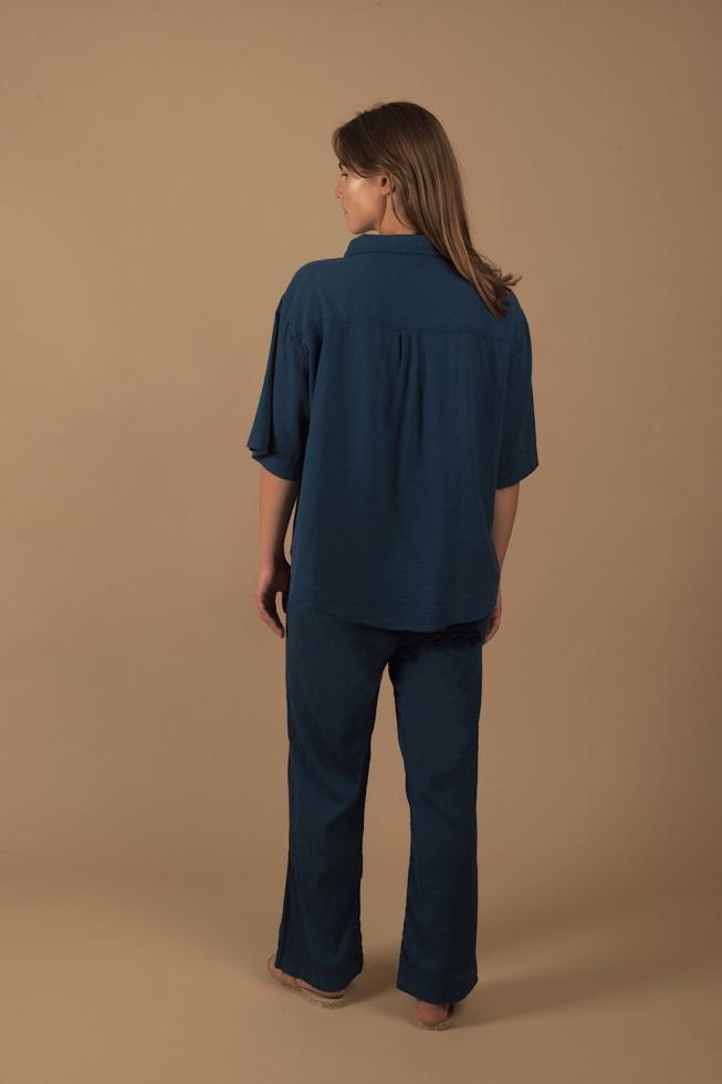 Pantalon de Pyjama Bleu du Japon - Couleur Chanvre