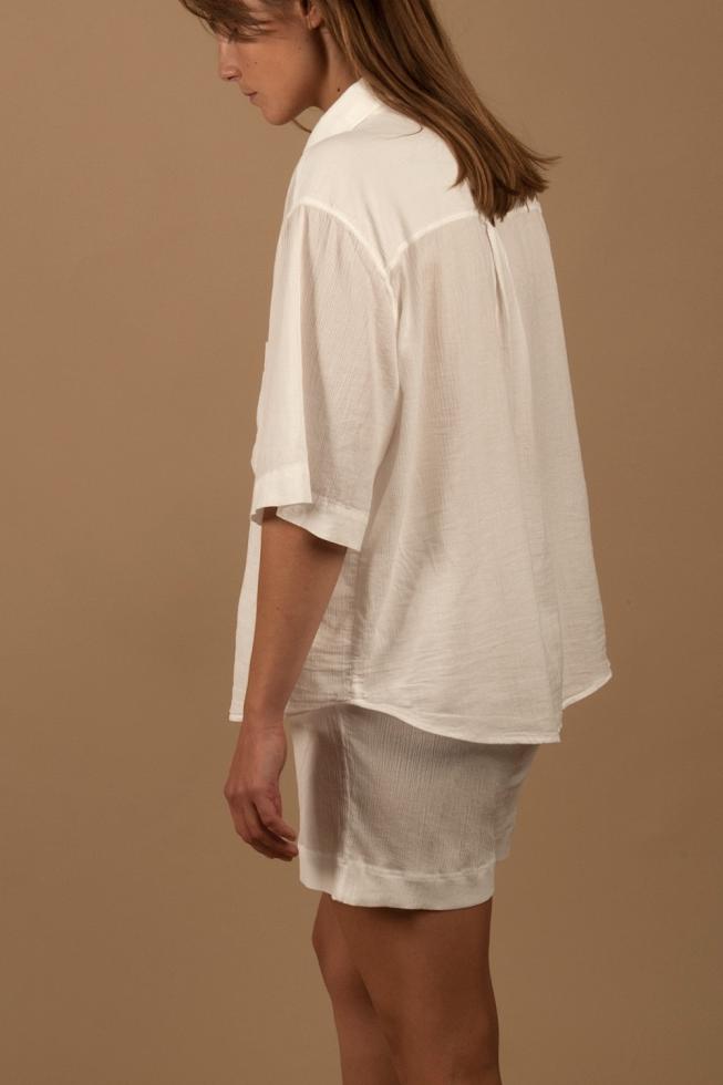 Short de Pyjama Blanc de chaux - Couleur Chanvre