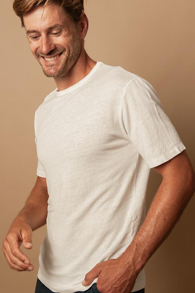T-shirt Homme Blanc de chaux - Couleur Chanvre