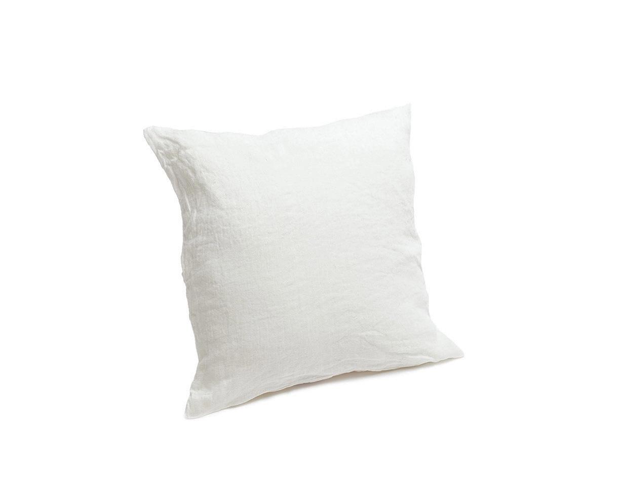 Housse de coussin en chanvre Blanc de chaux - Couleur Chanvre