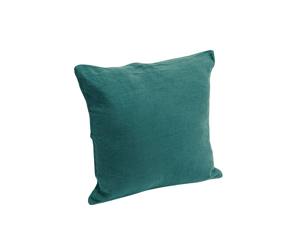 Housse de coussin en chanvre Vert Emeraude - Couleur Chanvre