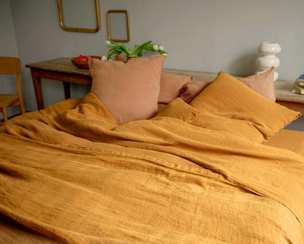 Couverture / Plaid Jacquard chanvre pur - Couleur Chanvre