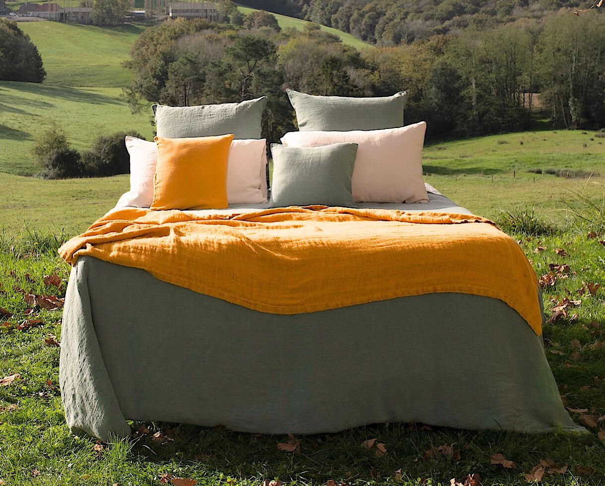 Jacquard Bedspread / Plaid Amber - Couleur Chanvre